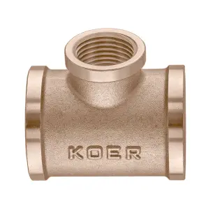 Реукционный тройник Koer KF.T100610F.WN - 1"х1/2"х1" FFF без никеля (MX1530) №2