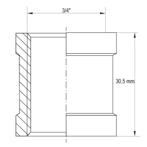 Муфта Koer KF.C08.WN - 3/4" без никеля (MX1492) №3