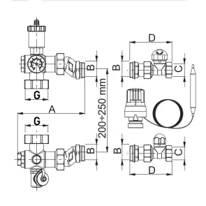 Змішувальна група термостатична з ексцентриками Roho R71-100075 - 1"х3/4" (без насосу) (RO0150) №6