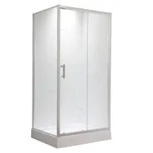 Душова кабіна з низьким піддоном MIXXUS HARD SCT01-100x80x198-TR CHROME прозоре скло 5мм NEW (в 2 ящ) (MI8367)
