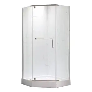 Душевая кабина с низким поддоном MIXXUS LINES SCT01-90x90x198-TR CHROME прозрачное стекло 6мм NEW (в 2 ящи) (MI8370) №1