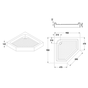 Душевая кабина с низким поддоном MIXXUS LINES SCT01-90x90x198-TR CHROME прозрачное стекло 6мм NEW (в 2 ящи) (MI8370) №3