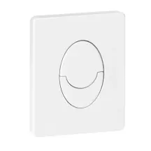 Панель смыва пластиковая Koer KT-0606-03 157x198x3mm, закругленная кнопка (цвет белый) (KR5713)