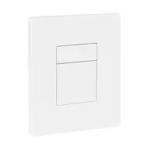 Панель смыва пластиковая Koer KT-0607-03 157x198x3mm, кнопка квадратная (цвет белый) (KR5714)