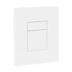 Панель смыва пластиковая Koer KT-0607-03 157x198x3mm, кнопка квадратная (цвет белый) (KR5714) №1