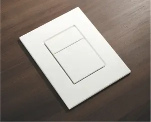 Панель смыва пластиковая Koer KT-0607-03 157x198x3mm, кнопка квадратная (цвет белый) (KR5714) №3