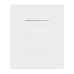 Панель смыва пластиковая Koer KT-0607-03 157x198x3mm, кнопка квадратная (цвет белый) (KR5714) №4