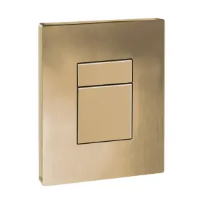 Панель змиву пластикова Koer KT-0607-12 157x198x3mm, кнопка квадратна (колір матове золото) (KR5715) №1