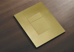 Панель змиву пластикова Koer KT-0607-12 157x198x3mm, кнопка квадратна (колір матове золото) (KR5715) №4