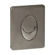 Панель смыва пластиковая Koer KT-0606-07 157x198x3mm, закругленная кнопка (цвет графит) (KR5712)