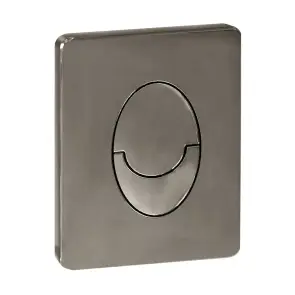 Панель смыва пластиковая Koer KT-0606-07 157x198x3mm, закругленная кнопка (цвет графит) (KR5712) №1