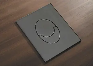 Панель смыва пластиковая Koer KT-0606-07 157x198x3mm, закругленная кнопка (цвет графит) (KR5712) №2
