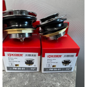 Донный клапан для ванны Koer PW-06-01 1 1/2'' автоматический СLICK-СLACK (Цвет хром) (KR5799) №6