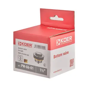 Донный клапан для ванны Koer PW-06-01 1 1/2'' автоматический СLICK-СLACK (Цвет хром) (KR5799) №11