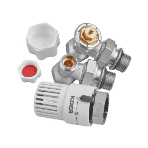 Комплект для підключення радіатора Koer SET-29 - 1/2'' (кутовий) з термоголовкою (KR5716) №2