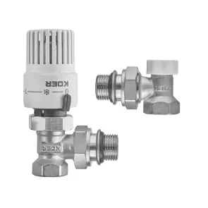 Комплект для підключення радіатора Koer SET-29 - 1/2'' (кутовий) з термоголовкою (KR5716) №3