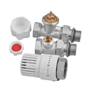 Комплект для підключення радіатора Koer SET-30 - 1/2'' (прямий) з термоголовкою (KR5717) №2