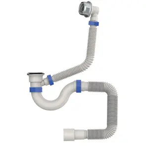 Сифон для ванни Mixxus SV-03-A 1 1/2" прямоточний з пластиковим випуском та переливом (MI8200) №1