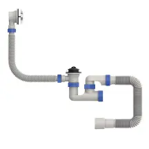 Сифон для ванны Mixxus SV-02-A 1 1/2" с ревизией, выпуском и переливом (MI8202)