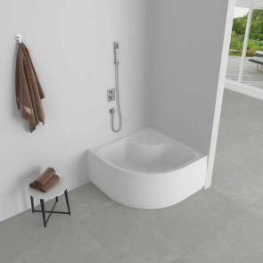 Душовий піддон високий Mixxus Strong ST01-90x90x40 з сифоном напівкруглий діаметр зливу 52 мм (MI8160) №4