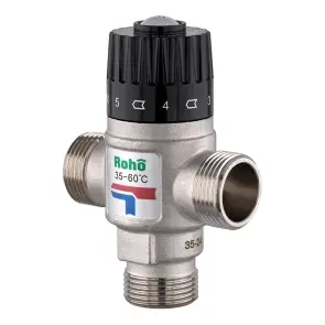 Клапан змішувальний Roho R1207-075 - 3/4" ЗР термостатичний (35-60*C) (RO1021) №1