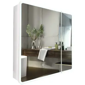 Дзеркальна шафка Mixxus Premium Olivary CM01-70x70x13 з LED Touch, димером, регулятором яскравості (MI8295) №1