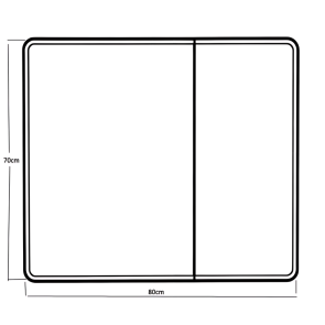 Дзеркальна шафка Mixxus Premium Olivary CM01-80x70x13 з LED Touch, димером, регулятором яскравості (MI8296) №5