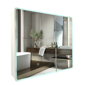 Дзеркальна шафка Mixxus Premium Olivary CM01-80x70x13 з LED Touch, димером, регулятором яскравості (MI8296) №13
