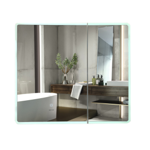 Дзеркальна шафка Mixxus Premium Olivary CM01-80x70x13 з LED Touch, димером, регулятором яскравості (MI8296) №14