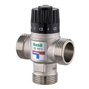 Клапан змішувальний Roho R1207-100 - 1" ЗР термостатичний (35-60*C) (RO1022) №5