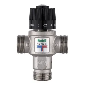 Клапан змішувальний Roho R1208-075 - 3/4" ЗР термостатичний (42-60*C) (RO1023) №8