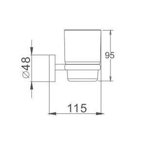 Склянка з підставкою для зубних щіток Haiba HB1706 (HB0465) №2