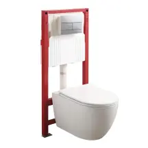 Комплект: Mixxus Premium Ellipse-SET-2102 (в 2 ящ) Унитаз система смыва Tornado 3.0+ Установка Koer KT-0404 + панель KT-0604-01 Chrome (MP6690)