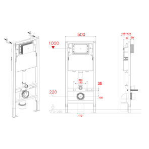 Комплект: Mixxus Premium Ellipse-SET-2102 (в 2 ящ) Унитаз система смыва Tornado 3.0+ Установка Koer KT-0404 + панель KT-0604-01 Chrome (MP6690) №35