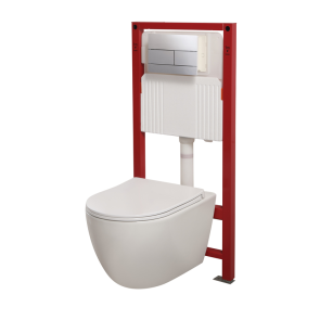 Комплект: Mixxus Premium Ellipse-SET-2102 (в 2 ящ) Унитаз система смыва Tornado 3.0+ Установка Koer KT-0404 + панель KT-0604-01 Chrome (MP6690) №36
