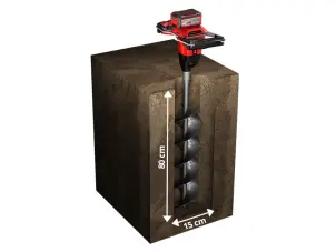 Грунтовый бур аккумуляторный Einhell GP-EA 18/150 Li BL - Solo (3437000) №9