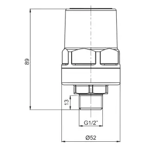 Амортизатор гидроударов Roho R1250-050 - 1/2" Н, PN50 (RO0142) №2