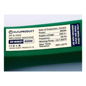 Паяльник для труб PPR Europroduct EP.WM01 (плоскі насадки) 20/40mm (EP6091) №2