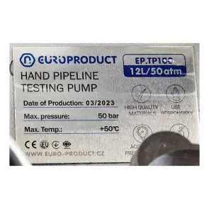Опрессовщик гидравлический ручной Europroduct EP.TP100 для труб PPR (12л, 50АТМ) (EP6097) №3