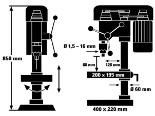 Верстат свердлильний Einhell TC-BD 630/1 (4520597) №10