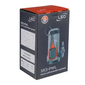 Насос дренажний садовий 0.4кВт Hmax 7м Qmax 233л/хв (част. до 25мм) LEO (773163) №4