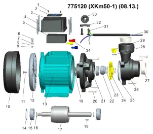 Насос вихровий 0.11кВт Hmax 23м Qmax 25л/хв LEO XKm50-1 (775120) №5