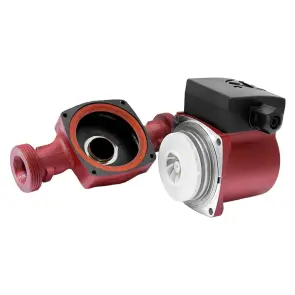 Насос циркуляційний 75Вт Hmax 4м Qmax 40л/хв Ø1 1/2" 180мм бордо+гайки Ø1" WETRON LР525–4/180В (774212) №6