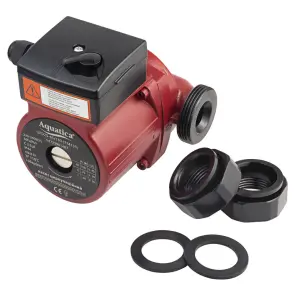 Насос циркуляционный 100Вт Hmax 6м Qmax 75л/мин Ø1 1/2" 130 мм+гайки Ø1" AQUATICA (774133) №8