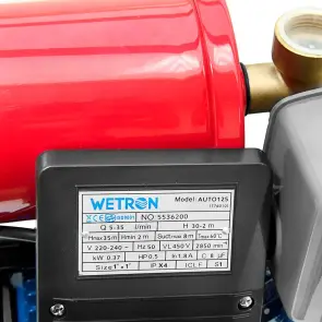 Станція 0.37 кВт Hmax 35 м Qmax 35 л/хв (вихровий насос) 1л WETRON AUTOGP125Z №11