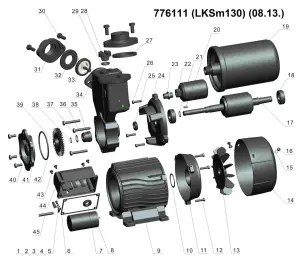 Станция 0.125кВт Hmax 30м Qmax 30л/мин (вихревой насос) 1л LEO LKSm130 №4