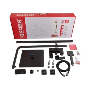 Душевая колонна со смесителем водопад Koer KB-58007-05 (Цвет Черный) (KR3463) №6