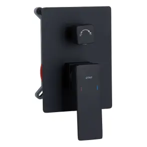 Душевая система для душа Qtap Gemini скрытого монтажа на два потребителя QTGEM113BLM45697 Black Matt №3