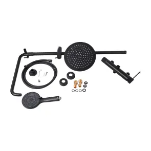 Душова система універсальна Qtap Scorpio на два споживача QTSCO51105OGB Black Matt №8