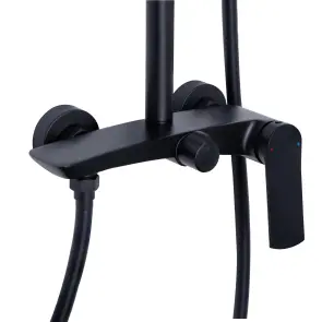 Душова система для душу Qtap Slavonice на два споживача QTSLA110BLM45914 Black Matt №3